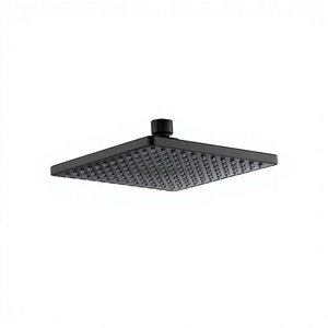 12'' High Pressure <strong>Shower</strong> Head, Stainless Steel Bath <strong>Shower</strong> Ultra Thin Matte Black Bathroom Round Rainfall <strong>Shower</strong> Head - Product Image 2