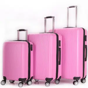 Swiss Case 4 Wheel Spinner 3 Piece ABS Luggage Set SILVER Hardside Suitcase
