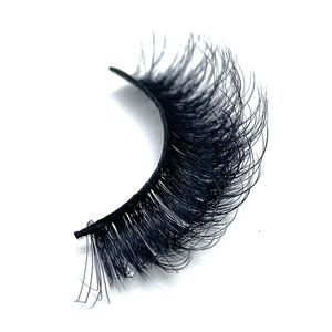 ロシアのカーリー3Dフェイクミンクまつげ100% 手作りの再利用可能なフルストリップソフト高品質のまつげ - Product Image 6