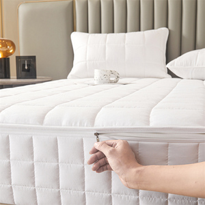 Drap-Housse Imperméable Couleur Unie, Protège-<span class=keywords><strong>Matelas</strong></span>, Linge de Lit pour la Maison, Ensemble de Literie - Product Image 5