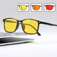 QSKY 806 Améliorez votre sommeil Lunettes carrées anti-lumière bleue pour PC Ultra-légères pour jouer à des jeux sur ordinateur
