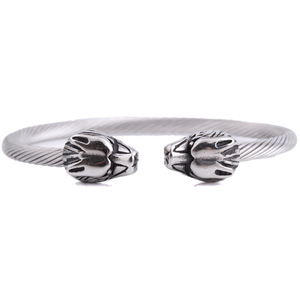 Pulsera de Cable con Doble Cabeza de Dragón de 11 mm, Acero Inoxidable, Joyería para Hombre, Diseño con Patrón Animal, Regalo - Product Image 5