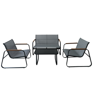 Divano SAINT MARTIN MET/TEXT 2/1 Nero - Product Image 2