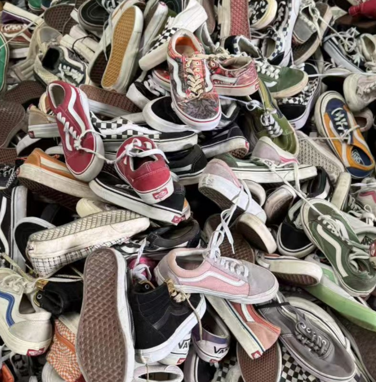 Industrial Waste Zapatillas Vans Era Wholesale Used Canvas Shoes