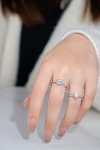 Bague de fiançailles Xinfly personnalisée en or blanc massif 18 carats, diamant de haute qualité 0,3 ct, style tendance pour mariage et soirée - Product Image 3