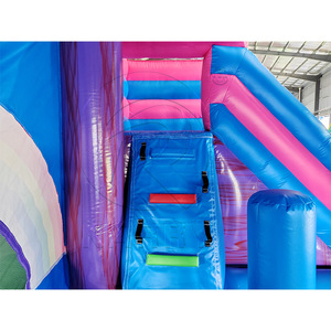 Castello Gonfiabile a Tema Unicorno Arcobaleno con Scivolo e Cielo Stellato, Combo per Feste di Compleanno per Bambini - Product Image 6