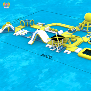 สวนน้ำฤดูร้อนสำหรับกีฬาทางน้ำในสวนสาธารณะ ของเล่นลอยน้ำแบบพกพา ทำจากวัสดุ PVC ทนทาน ขนาดสั่งทำได้ - Product Image 4