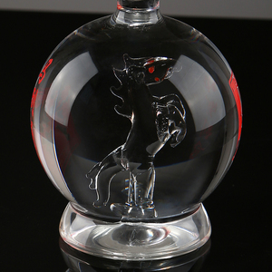 Nuevo Diseño, Botella de Vidrio Transparente Personalizada de 1000 ml para <span class=keywords><strong>Vodka</strong></span>, Mezcal, Tequila, Whisky, con Tapón de Corcho en Forma de Caballo, Sellada, Impresa con Serigrafía, OEM/ODM - Product Image 2