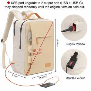 Mochila Multifuncional para Portátil con Puertos USB Dobles Mejorados y Amplio Espacio de Almacenamiento para Viajes y Uso Diario - Product Image 5