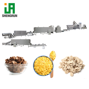 Línea Profesional <span class=keywords><strong>de</strong></span> Extrusión <span class=keywords><strong>de</strong></span> Cereales para Desayuno, Máquina Automática para Secar, Tostar y Rociar Azúcar en Hojuelas <span class=keywords><strong>de</strong></span> Maíz - Product Image 1
