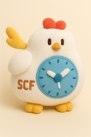 OEM kustom baru boneka meja mainan mewah anak ayam ornamen lucu Alarm kartun boneka anak teman boneka menenangkan hadiah liburan