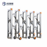 Barrière manuelle pliable en acier inoxydable, barrière de sécurité extensible portable pour l'entrée des écoles et des usines