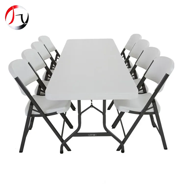 Outdoor furniture hdpe folding rectangle restaurant event banquet 8 people table