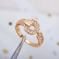 Bague en cuivre personnalisée d'usine, exquise, pour couples, sertie de diamants, bague entièrement sertie de diamants, bague pour l'index