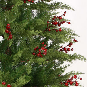 6ft 7ft 9ft 12ft çevre dostu yapay Merry <span class=keywords><strong>Christmas</strong></span> çam ağacı süsler kar beyaz koni noel ışıkları özelleştirilebilir Xmas - Product Image 3