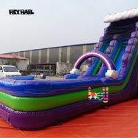 Toboggan aquatique gonflable Heyhail HJSW-124 pour l'extérieur, en PVC, pour les stations balnéaires et les terrains de jeux publics