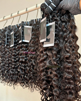 Extensiones de Cabello Remy Indio 100% Natural, Ondulado Profundo, Rizado, Mejor Precio para Cabello Rizado Natural Sin Procesar, Cabello Liso, Cabello Rizado Pixie