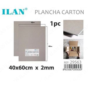Foglio di Cartone Ilan 40x60cm 2mm Grigio per Artigianato e Imballaggio - Product Image 3