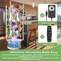 TSP-L7-28P-LED hydroponique pour système de jardin à tour tour tour de plantation verticale en matériau PP pour la culture de légumes à l'intérieur et à l'extérieur à la maison