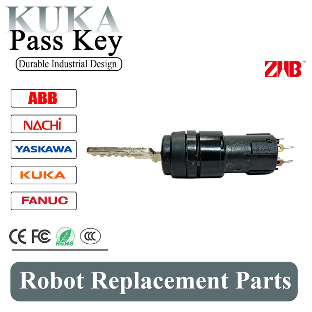 Kuka C2 Teach Pendant 4 Position Gear Switch Key Universal Standard Gear Lock Key Kuka C2 Robot Safety Switch Replacement Part