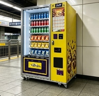 Distributeur automatique de snacks en métal sans personnel 24h/24 pour centre commercial, avec refroidissement par compresseur SDK, capacité de 300 à 600 pièces