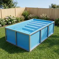 40 pieds Piscine rectangulaire portable de luxe en acier – Légère et durable, installation facile, prête à l'emploi pour usage résidentiel