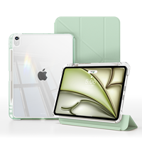 Coque transparente en cuir PU pour iPad A16 11e génération 2025
