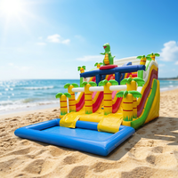 Apexscn View Factory Piscine gonflable commerciale personnalisée en PVC avec toboggan aquatique et château gonflable de fête, pour adultes et enfants 1