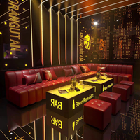 Canapé de cabine KTV en cuir PU de luxe, mobilier commercial pour salon, bar, discothèque, salle de karaoké, zone VIP - Vente chaude