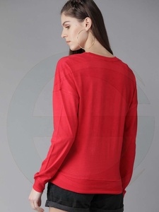 Sweat-shirt à manches longues et col ras du cou pour femme, broderie personnalisée - Product Image 3