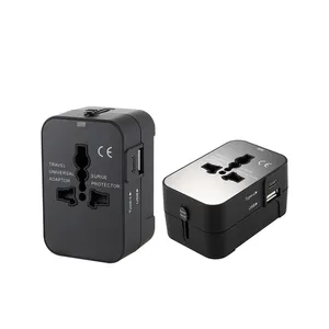 global universal travel adapter with 2 ports USB