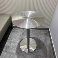 Meubles modernes Tables et chaises d'appoint pour café Table de dîner en acier inoxydable Table de salle à manger ronde de luxe