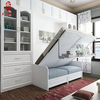 Lit Escamotable Canapé Double Taille Queen King, Mobilier de Bureau Pliant en Gros avec Armoire
