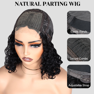 Nueva llegada 2025 pelo crudo rizado profundo C parte lindas pelucas 5x5 encaje precortado Bob corto pelucas marrón rojizo pelucas sin cola <span class=keywords><strong>cabello</strong></span> humano - Product Image 4