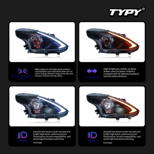 Conjunto de Faros Delanteros TYPY para Nissan Sunny, Lentes LED Modificadas, Ojo de Diablo, Luz Diurna, Señal de Giro Dinámica, 12V - Product Image 4