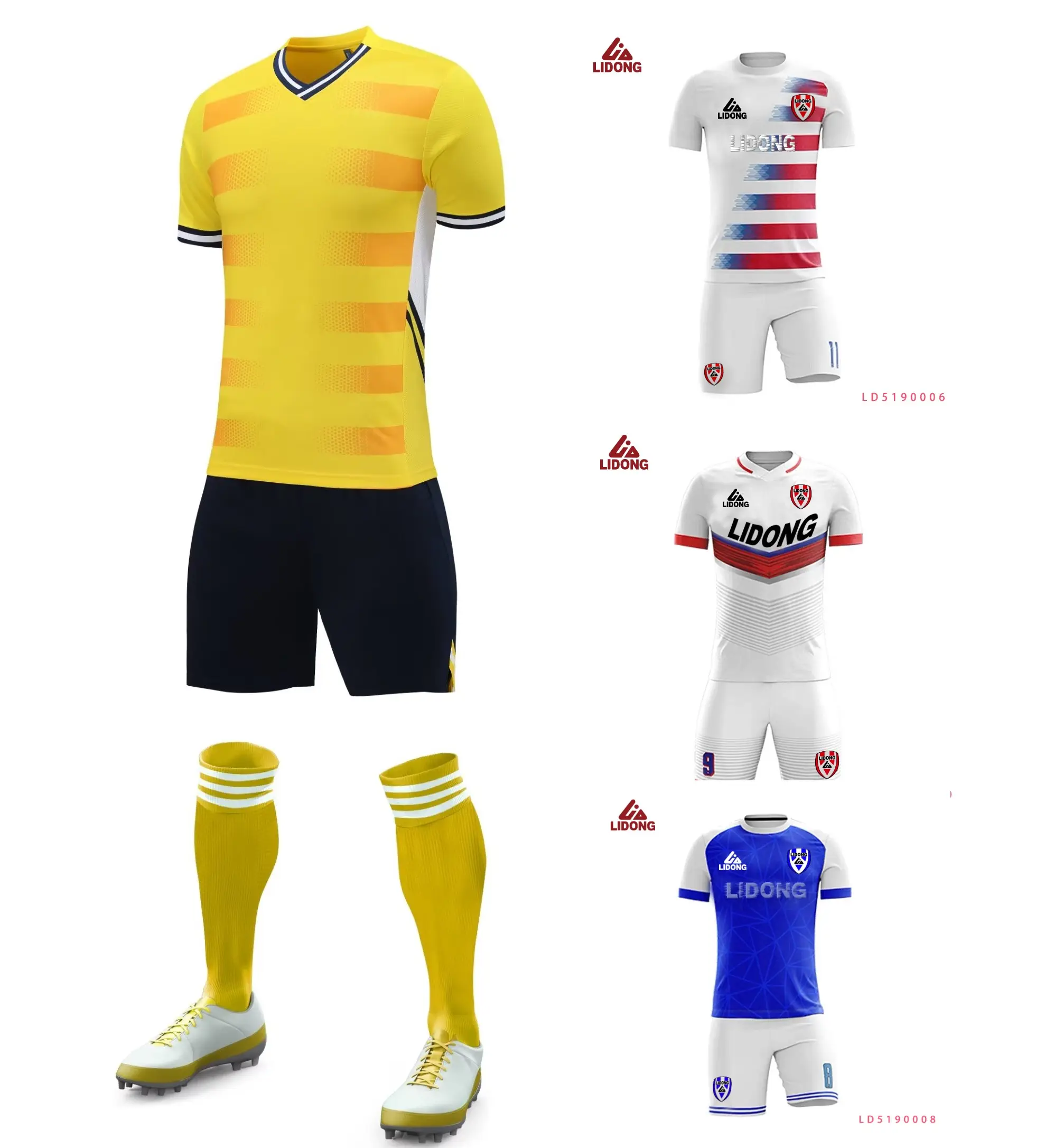 2021 Cheap Thai Quality Soccer Sportswear Type Maillot Football Jersey Design,Long Sleeve Team Jersey Soccer Wear
