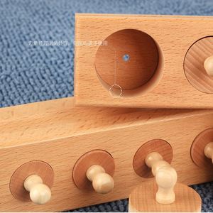 Baby Sensory Toys <b>Game</b> Grasp Easily Wooden Knob Log Mini-Cylinder Early Education Block - Product Image 6
