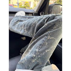 Jeans para Hombre Estilo Americano 2026 con Estampado Jacquard, Pantalones Rectos Holgados de Moda Urbana - Product Image 1