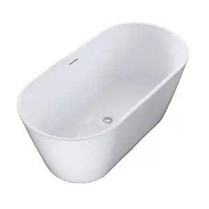 CUPC Acrylic And Reinforced FRP The Best Factory Price Stacked Free Standing Bathtub Oval Shape 1495X745X600mm