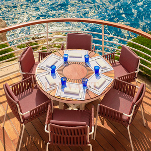 Chaises de jardin modernes en corde Ollie pour patio, balcon et extérieur - Product Image 1