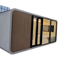 Maison capsule préfabriquée mobile de luxe en acier, structure légère, design moderne, personnalisable pour applications de rangement et de placards