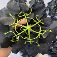 L-553 grosir kepala bunga pernikahan hydrangea sutra hitam hydrangea bunga buatan untuk dekorasi