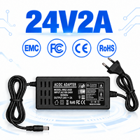 Personnalisation professionnelle, adaptateur secteur de bureau 24V 2A avec prise EU 48W pour moniteur portable et bureau électrique réglable en hauteur