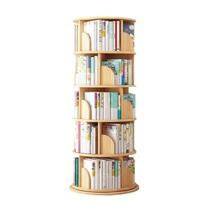 Étagère de rangement pour salon, design moderne, 3 niveaux, en bois, rotative à 360 degrés, sur pied, écologique, pour enfants et adultes - Product Image 3