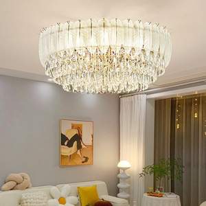 Crystal <b>Ceiling</b> <b>Light</b> Led Dimmable Living Room Bedroom Chandelier Full Spectrum Eye Protection 15-30 Sqm - Product Image 1
