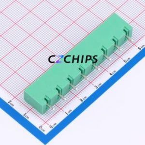 MX2EDGVC-7.62-08P-GN01-Cu-A Plug-in Terminal Block Through hole,P=7.62mm Board-to-Board / Socket - Closed 1x8P 7.62mm Green - Product Image 2