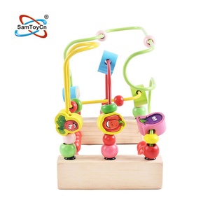 Samtoy légumes rouleau perles colorées <span class=keywords><strong>labyrinthe</strong></span> jouet éducatif Montessori jouet perlé en bois pour enfants - Product Image 2