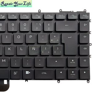 <span class=keywords><strong>Clavier</strong></span> d'ordinateur portable rétroéclairé LA Latin neuf pour Dell <span class=keywords><strong>Alienware</strong></span> X15 R1 X15 R2 X17 R1 00F78M, <span class=keywords><strong>clavier</strong></span> noir neuf à fixation par pression avec rétroéclairage - Product Image 3