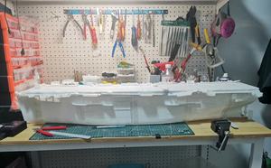 3 डी मुद्रित किट 1/144 एस्कॉर्ट विमान वाहक पोत वाहक सीवे (पूर्ण पतवार) - Product Image 3