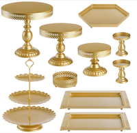 Repas froid pause thé Table métal cercle Dessert Bar décoration fruits bonbons gâteau support Dessert affichage gâteau assiette et serveurs ensembles